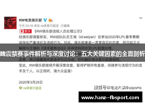 魏震禁赛事件解析与深度讨论：五大关键因素的全面剖析